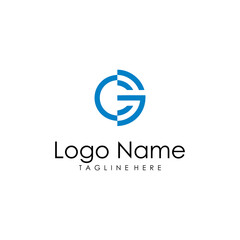 CG initials logo vector 