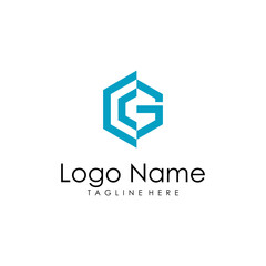CG initials logo vector 