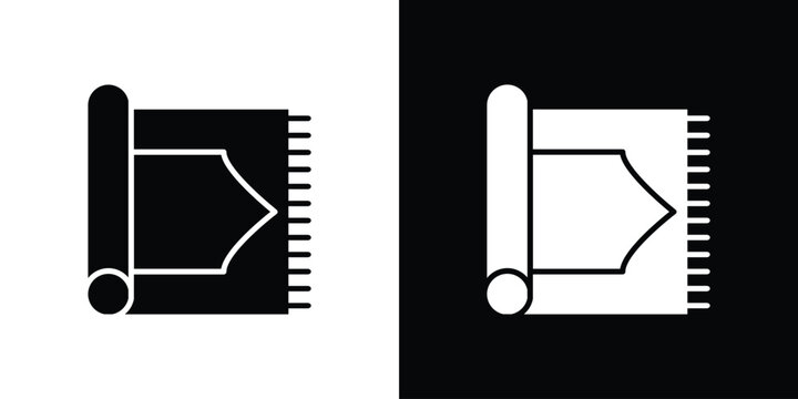 Rugs icon design. Black flat style sign for mobile concept