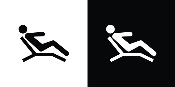 Resting icon design. Black flat style sign for mobile concept