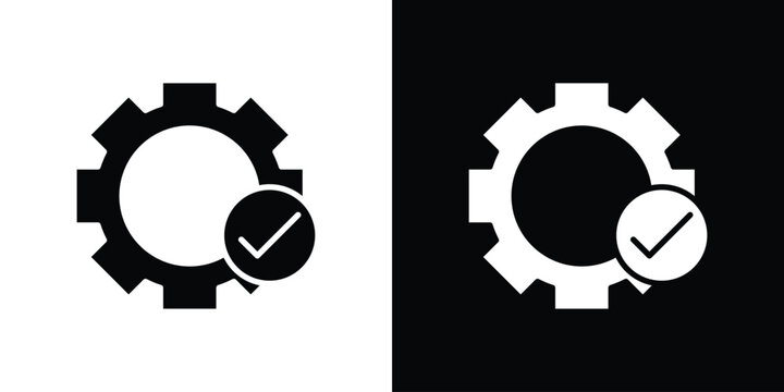 Productivity tools icon design. Black flat style sign for mobile concept