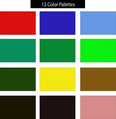 12 Different Color Palettes
Countries Waving as National Symbols and Illustrations