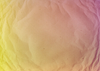 Abstract gradient wrinkled paper background texture. Pastel soft color dusty pale shade frame.