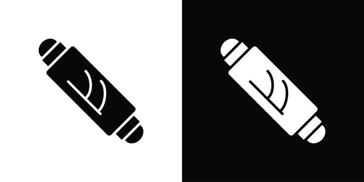 Mezuzah icon design. Black flat style sign for mobile concept