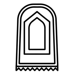 Prayer Mat Line Art