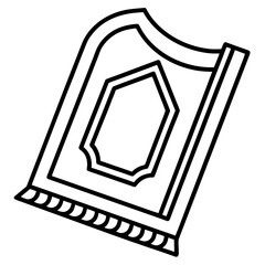 Prayer Mat Line Art