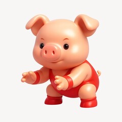 Cute cartoon pig character