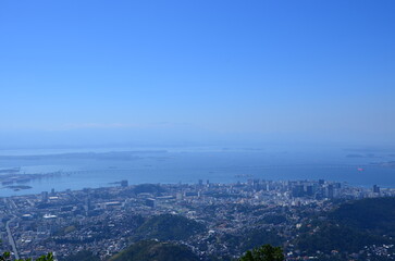 view of the city from the air