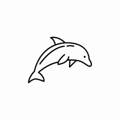 Fototapeta premium dolphin jump icon sign vector