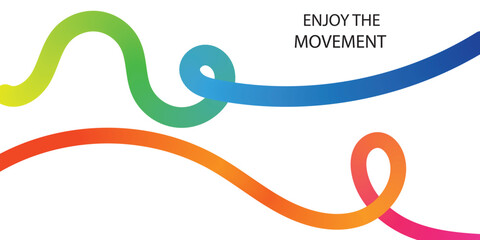 Background with Abstract Gradient Shapes. Pattern with Color Wavy Lines. Rainbow Ribbons