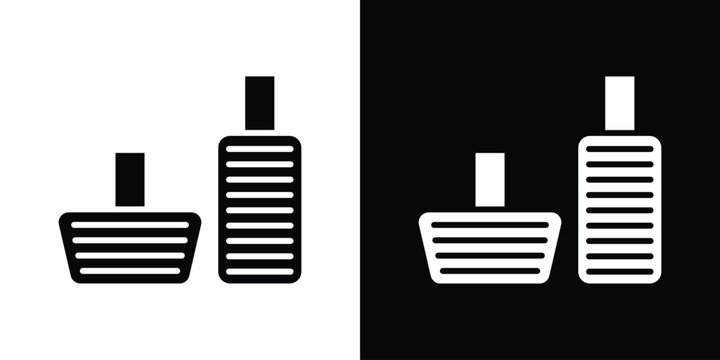 car pedal icon design. Black flat style sign for mobile concept