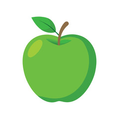 green apple vector illustration