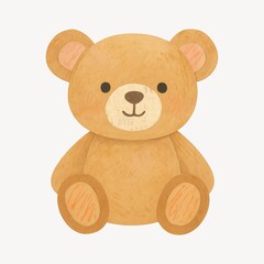 Obraz premium Cute plush teddy bear illustration.