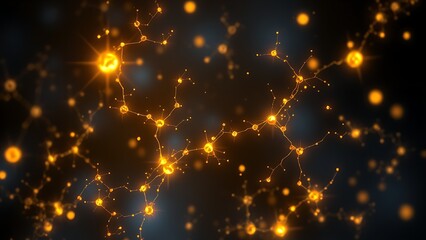 A celestial constellation of glowing stem cells against deep blue, symbolizing medical innovation.