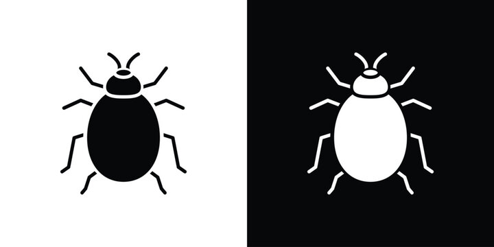 Bedbug icon design. Black flat style sign for mobile concept