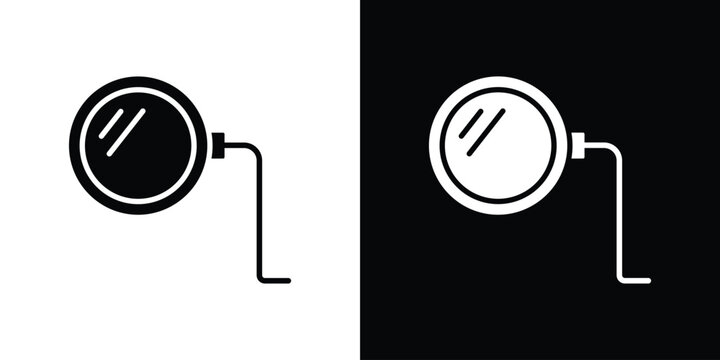 Ar monocle icon design. Black flat style sign for mobile concept