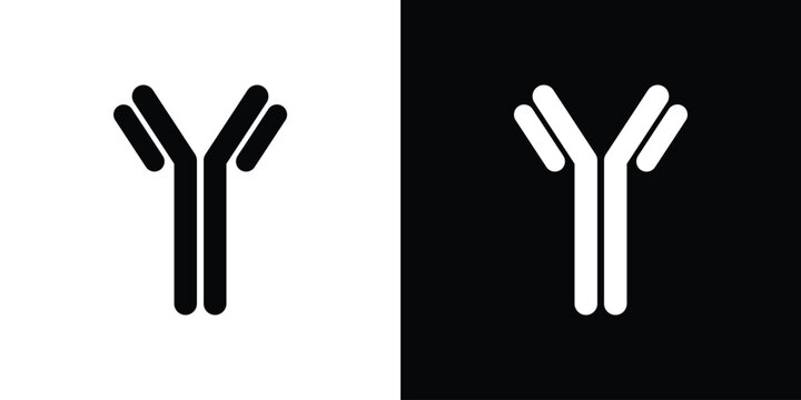 Antibody icon design. Black flat style sign for mobile concept