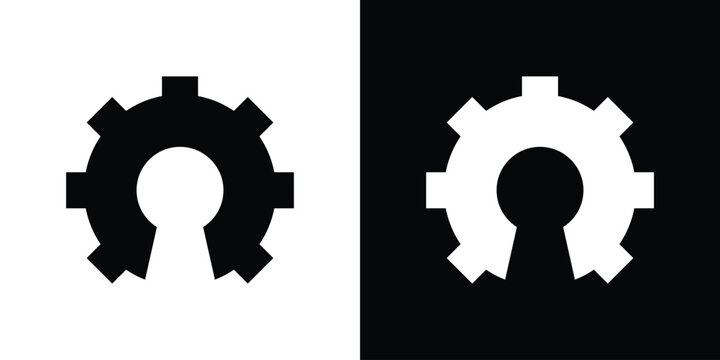Open source icon design. Black flat style sign for mobile concept