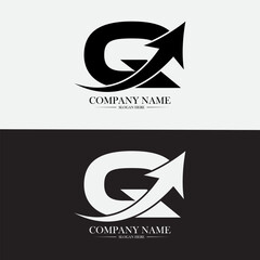 Finance Logo With Q Letter Concept Marketing and Financial Business Logo With Growth Arrow
