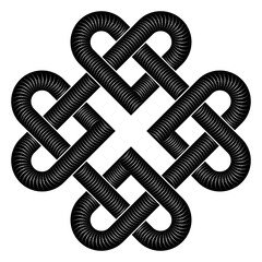 celtic shamrock knot heart love endless vector isolated on white background. vector illustration.	