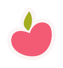 Apple summer fruit sticker design