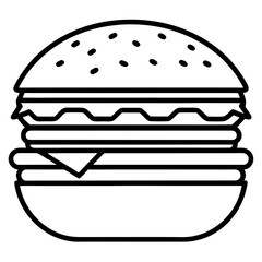Minimal Burger Icon 