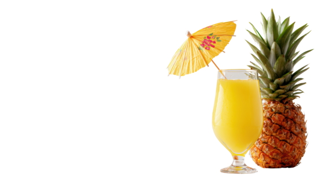 Refreshing pineapple cocktail with an umbrella, perfect for summer vibes and tropical enjoyment.