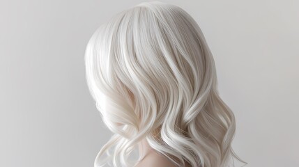 Naklejka premium White wig on white background