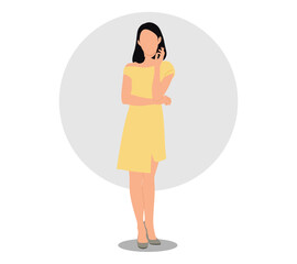 Professional Business Woman Standing Posing.