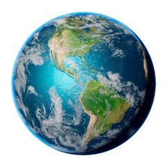 globe on white background