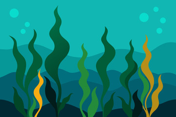 underwater kelp forest swaying with ocean curren