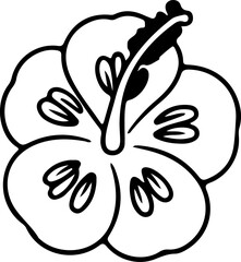 Black Hibiscus Vector Design