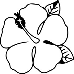 Black Hibiscus Vector Design
