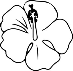 Black Hibiscus Vector Design
