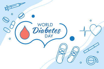 World diabetes day awareness poster banner background design, Design for world diabetes day, World diabetes day  design, World diabetes day poster design