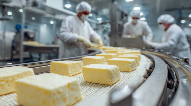 Innovative techniques and processes in modern cheese production factories for quality dairy products