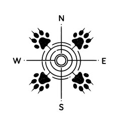 Obraz premium Paw Print Compass