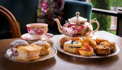 traditional afternoon tea service in london including pastries hors d oeuvres and tea
