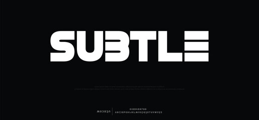 Abstract Fashion font alphabet. Minimal modern urban fonts for logo, brand etc. Typography typeface uppercase lowercase and number vector illustration.
