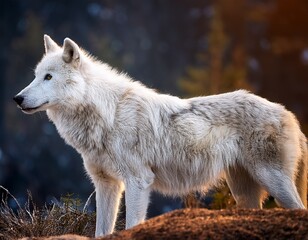 Fototapeta premium majestic white wolf