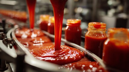 The process of ketchup production  from tomatoes to bottling and quality control