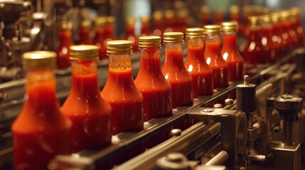 The process of ketchup production  from tomatoes to bottling and flavor development