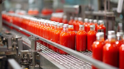 The process of tomato ketchup production  from farm to table in a flavorful journey