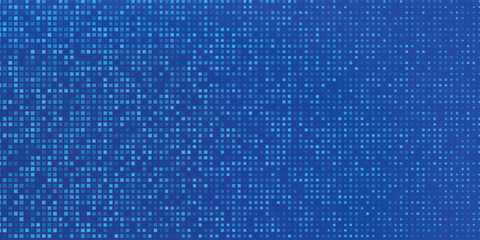 Blue Tech Finance Fintech Background Abstract Pixel Pattern. Abstract Business Tech Science Vector Backdrop.