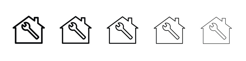 Home repair icon symbol, logo illustration. Pixel perfect vector graphics