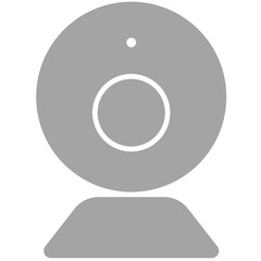 gray silhouette cctv icon