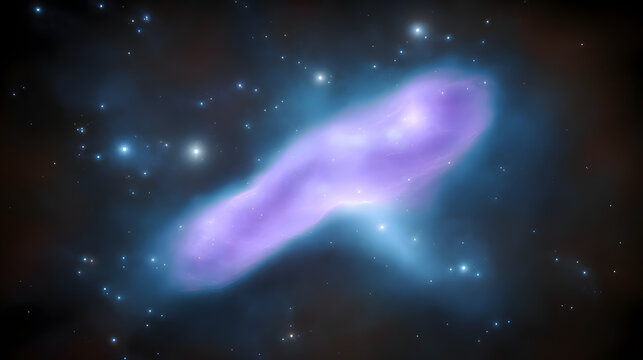 Mysterious pulsating cosmic object in a starry galaxy, revealing the wonders of astronomical discovery