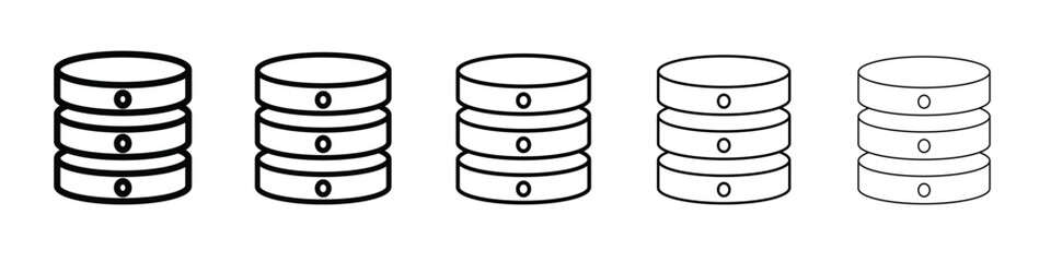 Cylinder database icon symbol, logo illustration. Pixel perfect vector graphics
