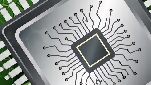 Microchip on Green Leaf: Technological Nature Fusion