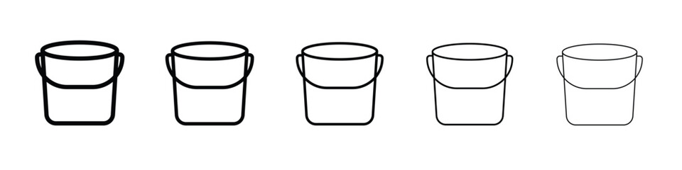 Bucket icon symbol, logo illustration. Pixel perfect vector graphics